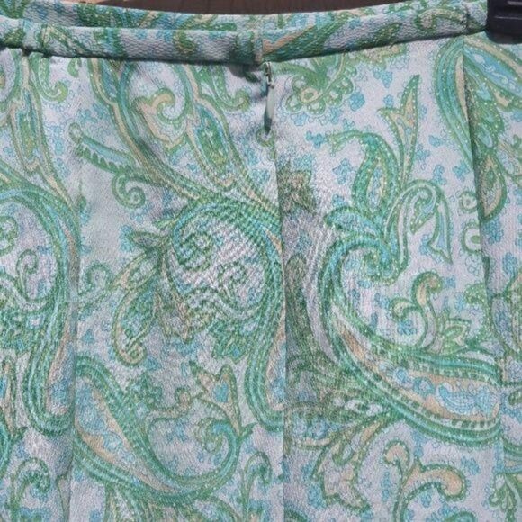 Norton McNaughton‎ Skirt Womens 6P A-line Tea Length Pastel Watercolor Paisley - Picture 7 of 7